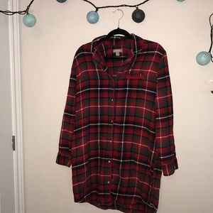 🔥LORD & TAYLOR FLANNEL TUNIC/SLEEP DRESS.